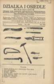 Działka i Osiedle: Miesięcznik Związku Towarzystw Ogródków Działkowych, Przydomowych Małych Osiedli i Hodowli Drobnego Inwentarza Rzeczypospolitej Polskiej 1935.02 R.8 Nr2