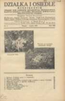 Działka i Osiedle: Miesięcznik Związku Towarzystw Ogródków Działkowych, Przydomowych Małych Osiedli i Hodowli Drobnego Inwentarza Rzeczypospolitej Polskiej 1935.03 R.8 Nr3