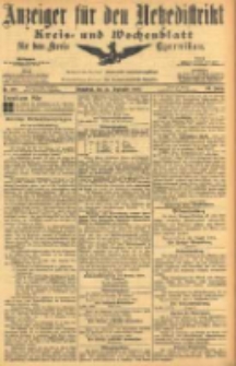 Anzeiger für den Netzedistrikt Kreis- und Wochenblatt für den Kreis Czarnikau 1905.09.16 Jg.53 Nr109