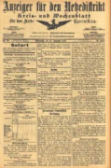 Anzeiger für den Netzedistrikt Kreis- und Wochenblatt für den Kreis Czarnikau 1905.09.28 Jg.53 Nr114