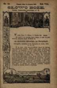 Słowo Boże: dodatek do Przewodnika Katolickiego R.8. 1905 Nr.33