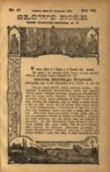 Słowo Boże: dodatek do Przewodnika Katolickiego R.7. 1904 Nr.47