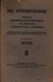 Sprawozdanie Dyrekcji Zakładu Naukowo-Wychowawczego OO. Jezuitów w Bąkowicach pod Chyrowem : za rok szkolny 1913/14