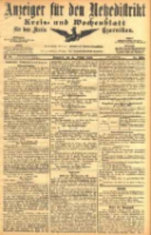 Anzeiger für den Netzedistrikt Kreis- und Wochenblatt für den Kreis Czarnikau 1906.02.17 Jg.54 Nr20