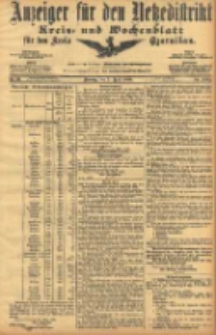 Anzeiger für den Netzedistrikt Kreis- und Wochenblatt für den Kreis Czarnikau 1906.04.03 Jg.54 Nr39