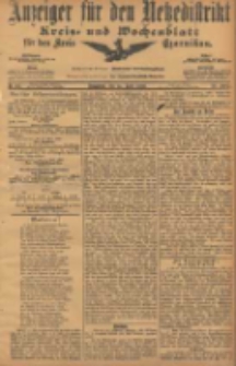 Anzeiger f&uuml;r den Netzedistrikt Kreis- und Wochenblatt f&uuml;r den Kreis Czarnikau 1906.04.14 Jg.54 Nr44