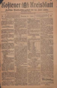 Kostener Kreisblatt: amtliches Ver&ouml;ffentlichungsblatt f&uuml;r den Kreis Kosten 1909.01.07 Jg.44 Nr3