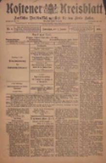 Kostener Kreisblatt: amtliches Ver&ouml;ffentlichungsblatt f&uuml;r den Kreis Kosten 1909.01.09 Jg.44 Nr4