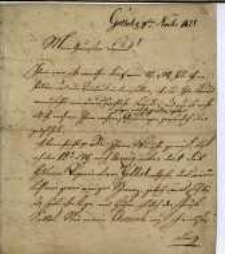 3. Listy do burmistrza Franciszka Malinowskiego (ojca) od następujących: Czarnowski 1828 k. 76. – Hofhauser 1827 k. 77-78. – Kossowski 1828 k. 79-80. – Zimmermann 1817 k. 81-82. – NN 1818 k. 83-84.