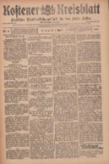 Kostener Kreisblatt: amtliches Ver&ouml;ffentlichungsblatt f&uuml;r den Kreis Kosten 1909.04.06 Jg.44 Nr41