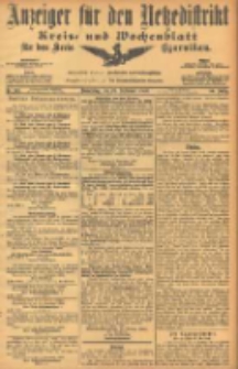 Anzeiger f&uuml;r den Netzedistrikt Kreis- und Wochenblatt f&uuml;r den Kreis Czarnikau 1906.09.13 Jg.54 Nr107