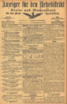 Anzeiger für den Netzedistrikt Kreis- und Wochenblatt für den Kreis Czarnikau 1906.09.13 Jg.54 Nr107
