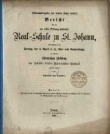 Bericht über die [...] St. Johannis-Schule, [...]