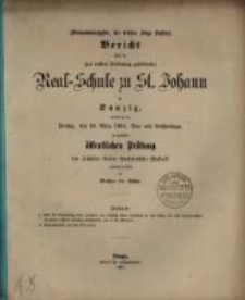 Bericht über die [...] St. Johannis-Schule, [...]