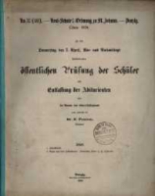 Bericht über die [...] St. Johannis-Schule, [...]