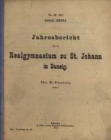 Bericht über die [...] St. Johannis-Schule, [...]