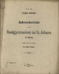 Bericht über die [...] St. Johannis-Schule, [...]