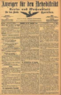 Anzeiger für den Netzedistrikt Kreis- und Wochenblatt für den Kreis Czarnikau 1906.09.22 Jg.54 Nr111