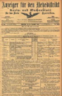 Anzeiger für den Netzedistrikt Kreis- und Wochenblatt für den Kreis Czarnikau 1906.09.27 Jg.54 Nr113