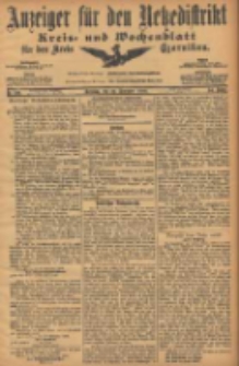 Anzeiger f&uuml;r den Netzedistrikt Kreis- und Wochenblatt f&uuml;r den Kreis Czarnikau 1906.11.20 Jg.54 Nr136
