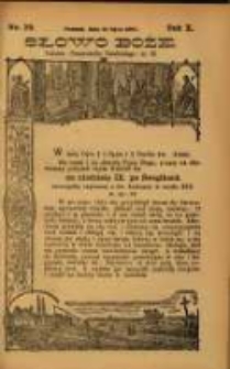 Słowo Boże: dodatek do Przewodnika Katolickiego R.10. 1907 Nr.29