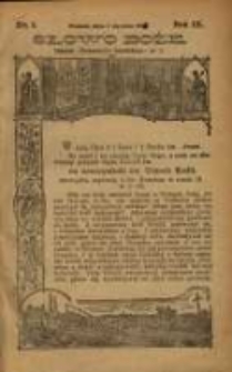 Słowo Boże: dodatek do Przewodnika Katolickiego R.9. 1906 Nr 1