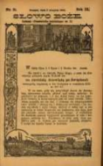 Słowo Boże: dodatek do Przewodnika Katolickiego R.9. 1906 Nr.31