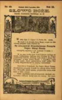 Słowo Boże: dodatek do Przewodnika Katolickiego R.9. 1906 Nr.49