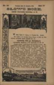 Słowo Boże: dodatek do Przewodnika Katolickiego R.4. 1901 Nr.33