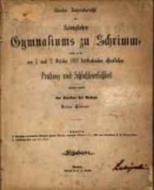 Jahresbericht des K&ouml;niglichen Gymnasiums zu Schrimm... 4. 1869 (1869)