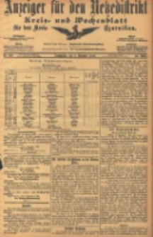 Anzeiger f&uuml;r den Netzedistrikt Kreis- und Wochenblatt f&uuml;r den Kreis Czarnikau 1906.12.08 Jg.54 Nr143