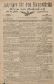 Anzeiger für den Netzedistrikt Kreis- und Wochenblatt für den Kreis Czarnikau 1907.02.14 Jg.55 Nr19