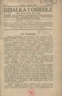 Ogródek Działkowy : miesięcznik Związku Towarzystw Ogródków Działkowych Rzeczypospolitej Polskiej 1934.01 R.7 Nr1