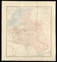 La Pologne au XVII siècle (Traité de Polanow, près Wiazma, 15 juin 1634). Carte dressée par les soins de B. Kozakiewicz pour les romans historigues de Henryk Sienkiewicz.