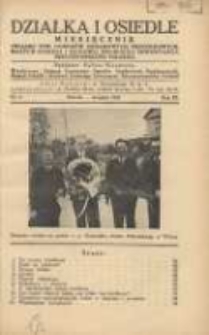 Działka i Osiedle: miesięcznik Związku Towarzystw Ogródków Działkowych Rzeczypospolitej Polskiej 1936.08 R.9 Nr8