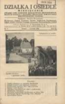 Działka i Osiedle: miesięcznik Związku Towarzystw Ogródków Działkowych Rzeczypospolitej Polskiej 1936.09 R.9 Nr9