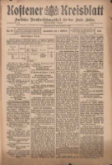 Kostener Kreisblatt: amtliches Ver&ouml;ffentlichungsblatt f&uuml;r den Kreis Kosten 1909.10.02 Jg.44 Nr118