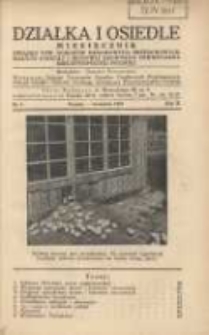 Działka i Osiedle: miesięcznik Związku Towarzystw Ogródków Działkowych Rzeczypospolitej Polskiej 1937.04 R.10 Nr4