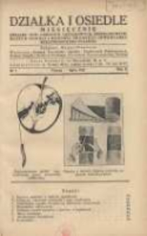 Działka i Osiedle: miesięcznik Związku Towarzystw Ogródków Działkowych Rzeczypospolitej Polskiej 1937.07 R.10 Nr7