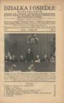 Działka i Osiedle: miesięcznik Związku Towarzystw Ogródków Działkowych Rzeczypospolitej Polskiej 1937.08 R.10 Nr8