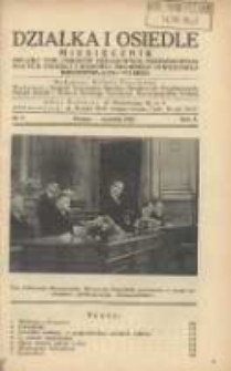 Działka i Osiedle: miesięcznik Związku Towarzystw Ogródków Działkowych Rzeczypospolitej Polskiej 1937.09 R.10 Nr9
