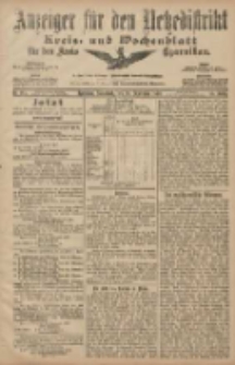 Anzeiger für den Netzedistrikt Kreis- und Wochenblatt für den Kreis Czarnikau 1907.09.28 Jg.55 Nr114