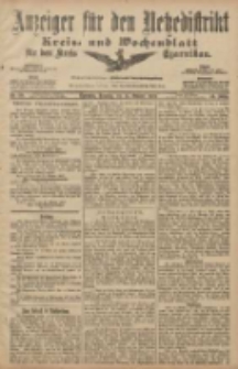 Anzeiger für den Netzedistrikt Kreis- und Wochenblatt für den Kreis Czarnikau 1907.10.15 Jg.55 Nr121