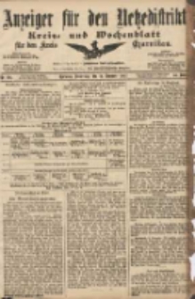 Anzeiger für den Netzedistrikt Kreis- und Wochenblatt für den Kreis Czarnikau 1907.11.14 Jg.55 Nr134