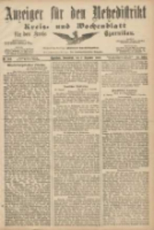 Anzeiger für den Netzedistrikt Kreis- und Wochenblatt für den Kreis Czarnikau 1907.12.07 Jg.55 Nr144