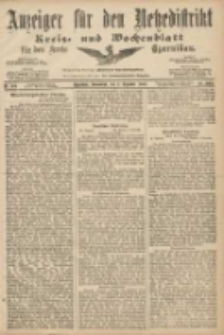 Anzeiger für den Netzedistrikt Kreis- und Wochenblatt für den Kreis Czarnikau 1907.12.07 Jg.55 Nr144