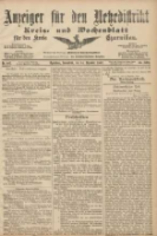 Anzeiger für den Netzedistrikt Kreis- und Wochenblatt für den Kreis Czarnikau 1907.12.14 Jg.55 Nr147