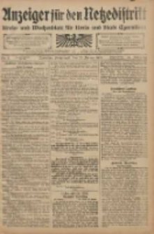 Anzeiger für den Netzedistrikt Kreis- und Wochenblatt für den Kreis und Stadt Czarnikau 1908.01.25 Jg.56 Nr11