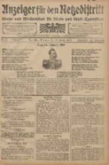 Anzeiger für den Netzedistrikt Kreis- und Wochenblatt für den Kreis und Stadt Czarnikau 1908.01.28 Jg.56 Nr12