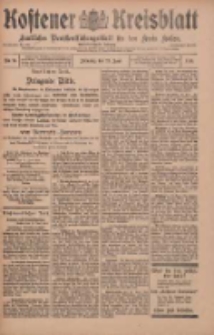 Kostener Kreisblatt: amtliches Ver&ouml;ffentlichungsblatt f&uuml;r den Kreis Kosten 1910.06.21 Jg.45 Nr73